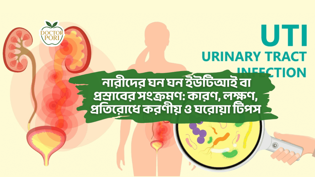 নারীদের ঘন ঘন ইউটিআই বা প্রস্রাবের সংক্রমণ কারণ লক্ষণ প্রতিরোধে করণীয় ও ঘরোয়া টিপস 1